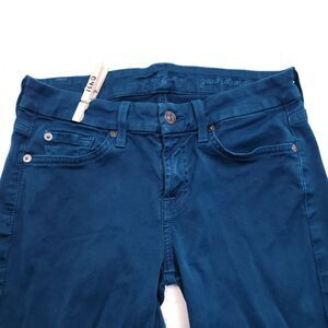 7 For All Mankind Casual Medium Wash Button Zip Denim Jeans Womens Size 25 Blue